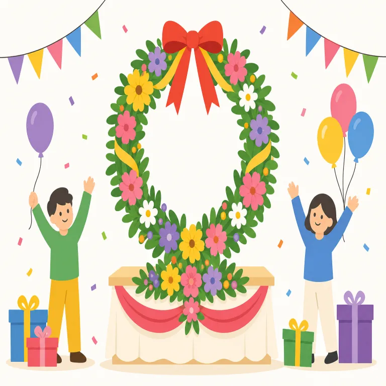 jubilee（記念祭・名詞）の覚え方イラスト — 「jubilee」は、単なる festival ではなく「節目を祝う大きな記念行事」とまとめて覚えると定着しやすいです