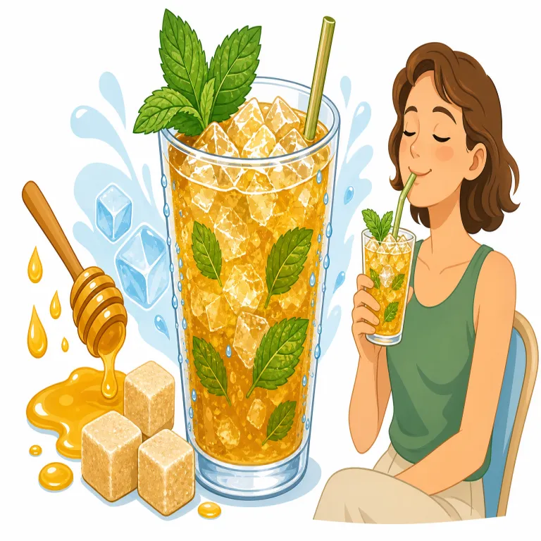 julep（ミント入り飲料・名詞）の覚え方イラスト — この意味の julep は、ほぼ mint julep という組み合わせで覚えるのが実用的です
