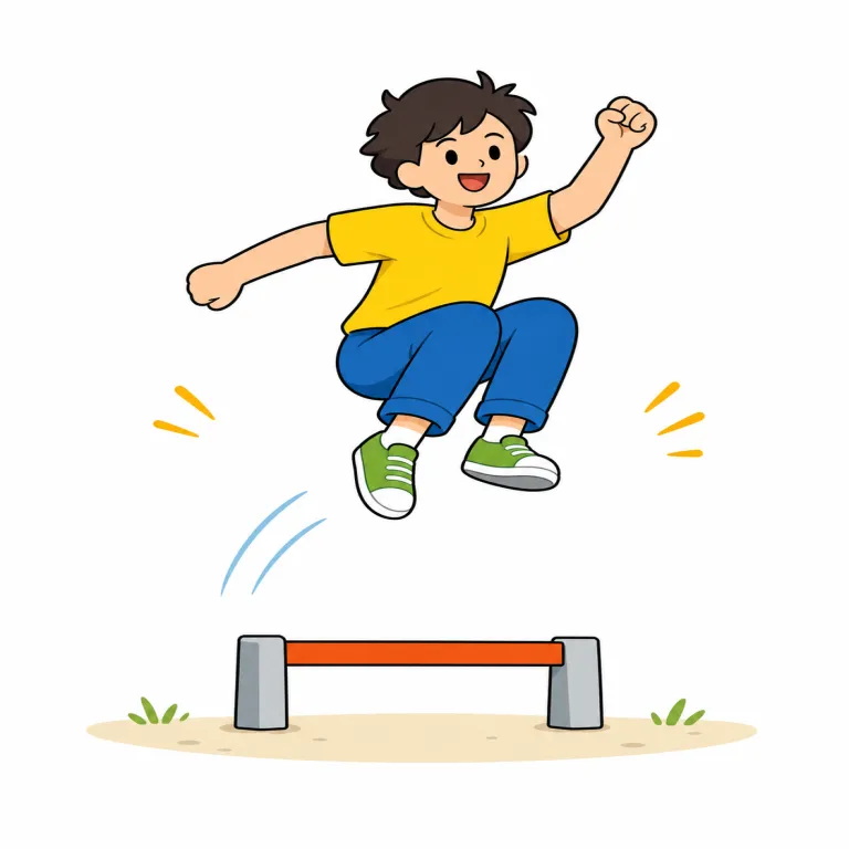 jump（跳躍・noun）の覚え方イラスト