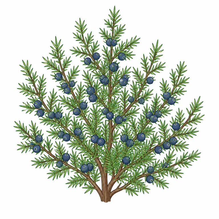 juniper（セイヨウネズ・noun）の覚え方イラスト