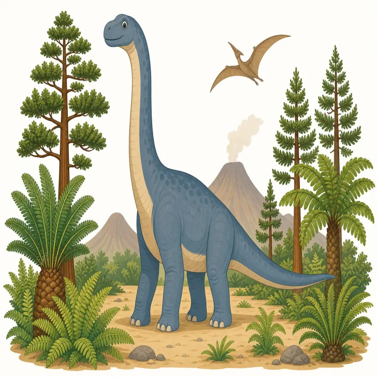 jurassic（ジュラ紀の・形容詞）の覚え方イラスト — まず Jurassic Park を思い出し、「恐竜が栄えた時代の景色」を映像で固定すると残りやすいです