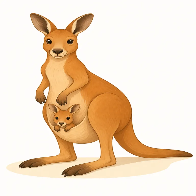 kangaroo（カンガルー・名詞）の覚え方イラスト