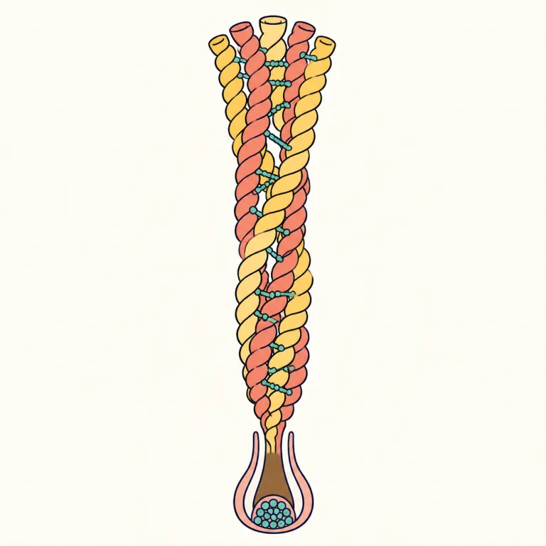 keratin（ケラチン・noun）の覚え方イラスト