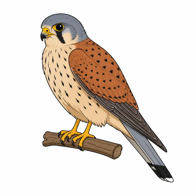 kestrel（チョウゲンボウ・noun）の覚え方イラスト
