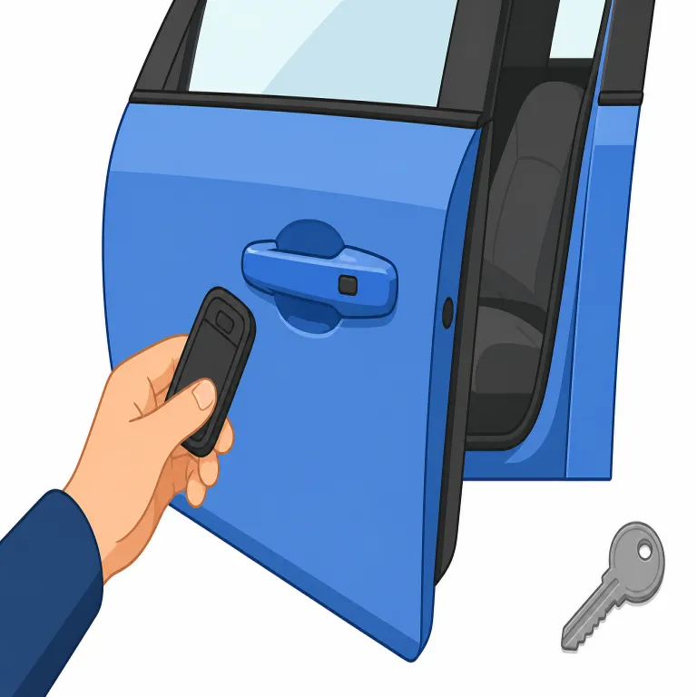 keyless（鍵を使わない、キーレスの・形容詞）の覚え方イラスト — key + -less で「鍵がない」と分けて覚えると定着しやすい語です