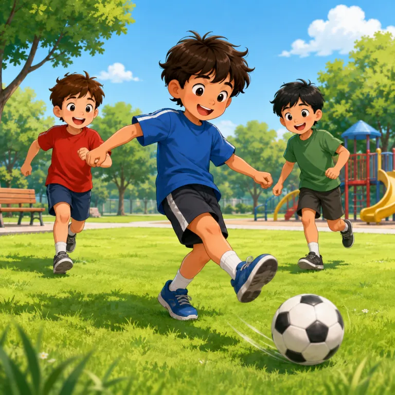 kick around（蹴り回す・句動詞）の覚え方イラスト