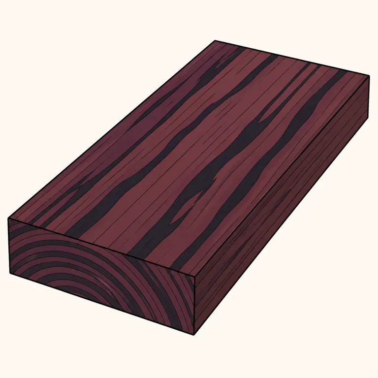 kingwood（キングウッド材・noun）の覚え方イラスト