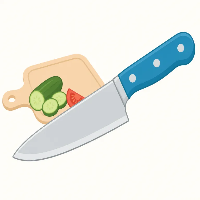 knife（ナイフ・名詞）の覚え方イラスト — このエントリの「ナイフ」は、包丁という台所用の基本義とは別に、食卓用・携帯用・作業用などの小型の刃物全般を指す意味として覚えると整理しやすいです