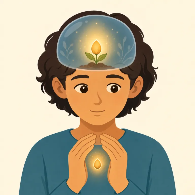 knowledge（知識・名詞）の覚え方イラスト — knowledge は動詞 know から広げて、「知っていることが学習や経験で積み重なったもの」と考えると覚えやすいです