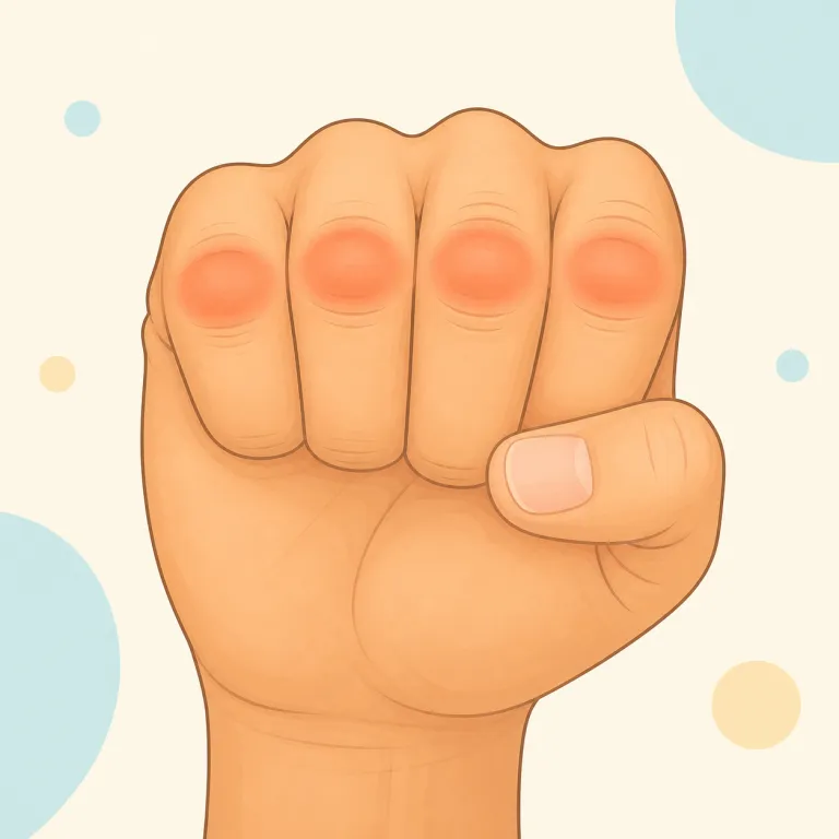 knuckle（指の関節・名詞）の覚え方イラスト — finger joint の中でも、knuckle は拳を握ったときにゴツッと前に出る「骨っぽい関節の出っぱり」と覚えると残りやすい