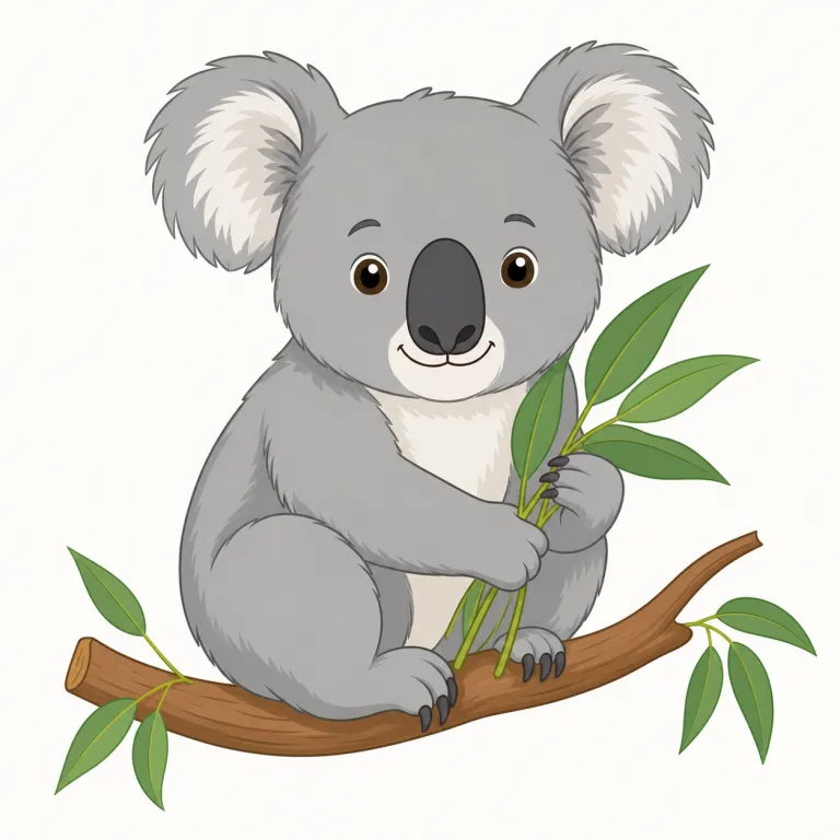 koala（コアラ・名詞）の覚え方イラスト