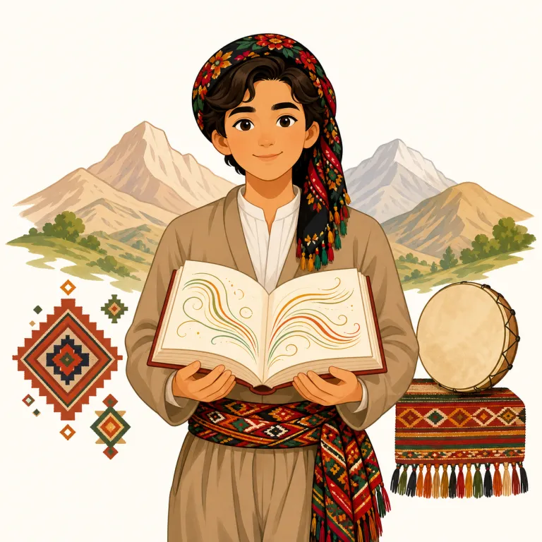 kurdish（クルド人の、クルド語の・形容詞）の覚え方イラスト — Kurdish は固有名詞 Kurd に「〜の」「〜語の」を作る -ish が付いた形だと見ると覚えやすい