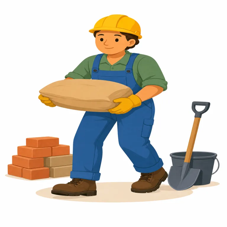 laborer（肉体労働者・名詞）の覚え方イラスト — labor が「労働」だと分かれば、-er で「その人」と読める