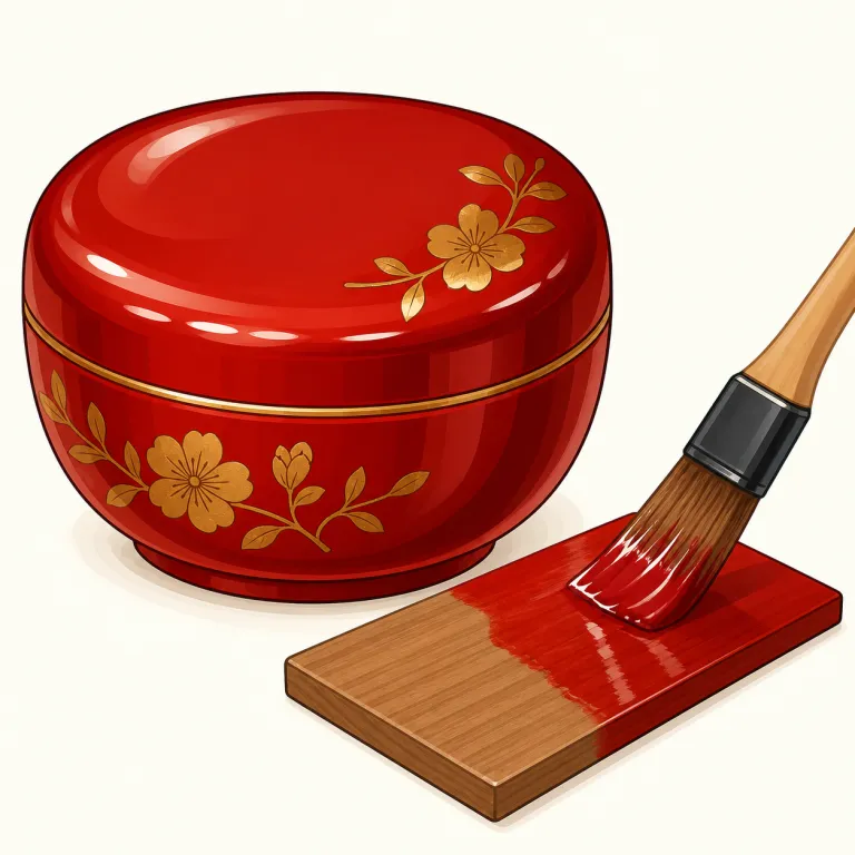 lacquer（漆・noun）の覚え方イラスト