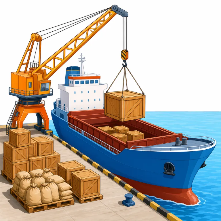 lading（船積み・名詞）の覚え方イラスト — load を知っていれば入口にできます