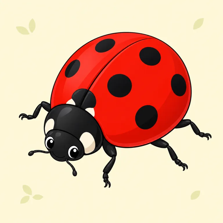 ladybug（てんとう虫・名詞）の覚え方イラスト — lady と bug に分けると覚えやすい