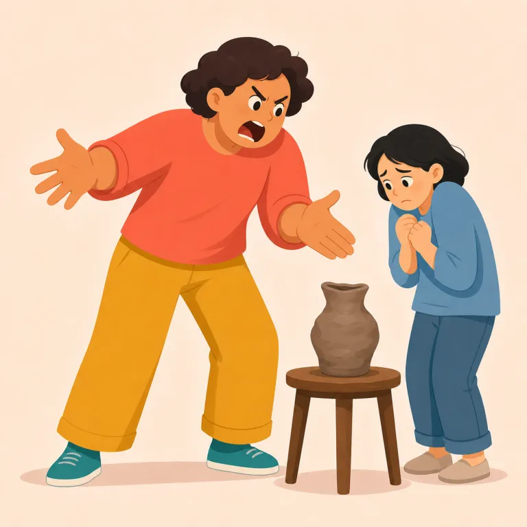 lambaste（酷評する・動詞）の覚え方イラスト — もとの「激しく打つ」から、現代では「言葉で激しくたたく＝酷評する」と捉えると定着しやすいです