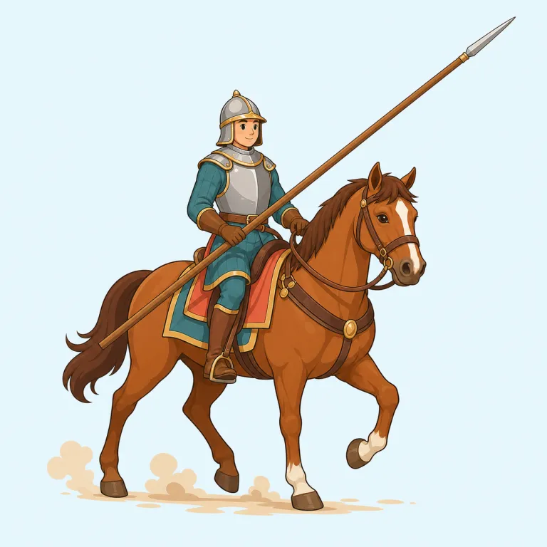 lancer（槍騎兵・名詞）の覚え方イラスト — -er が「〜する人」を表す語に慣れていると覚えやすいです