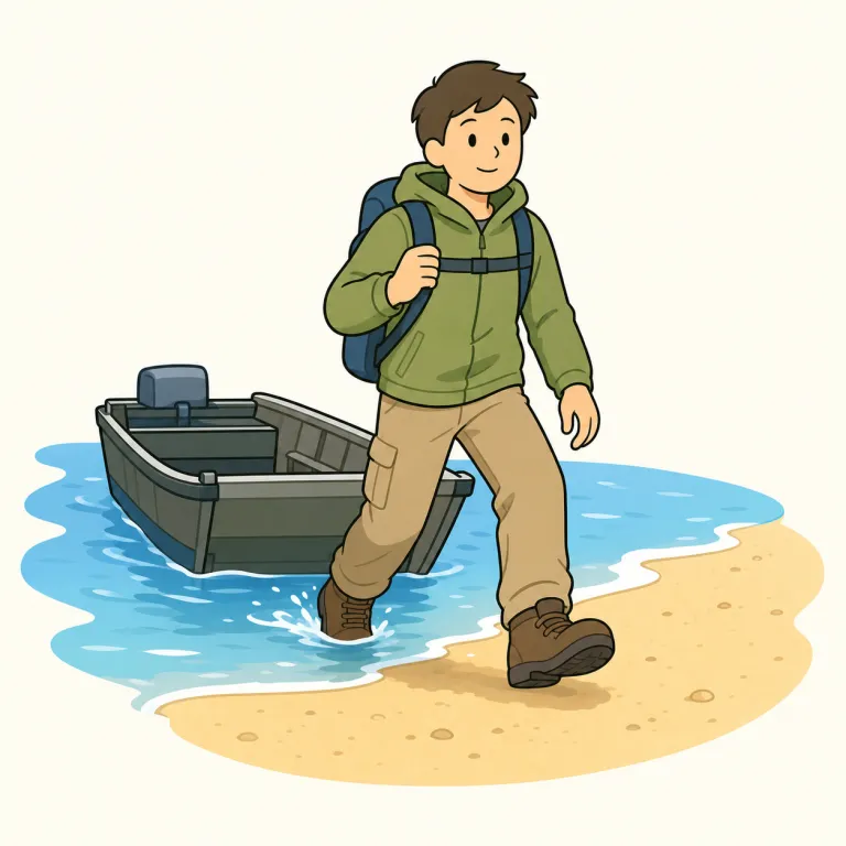 landing（上陸・noun）の覚え方イラスト