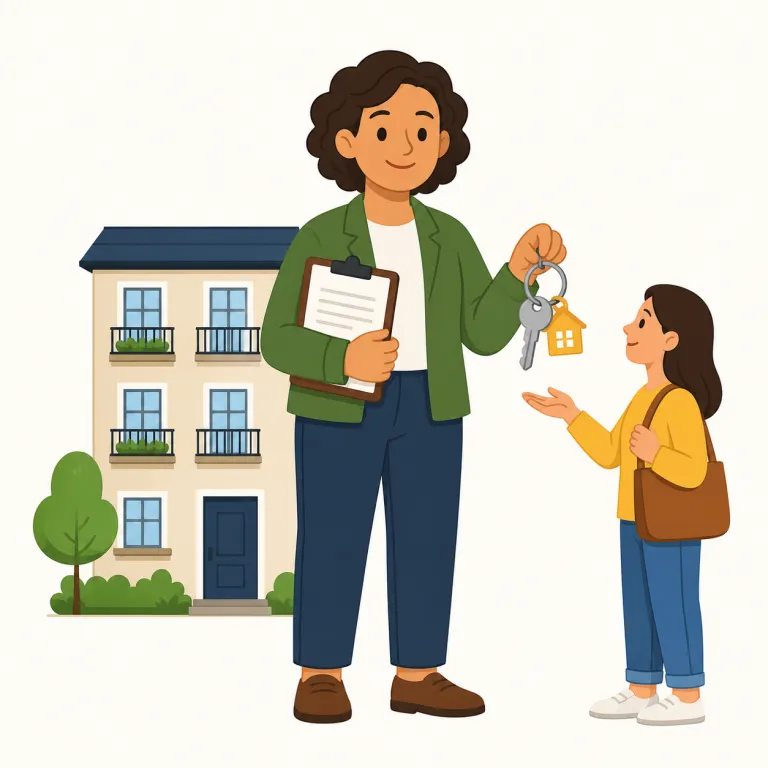 landlord（家主・名詞）の覚え方イラスト — land＋lord で覚えると定着しやすいです