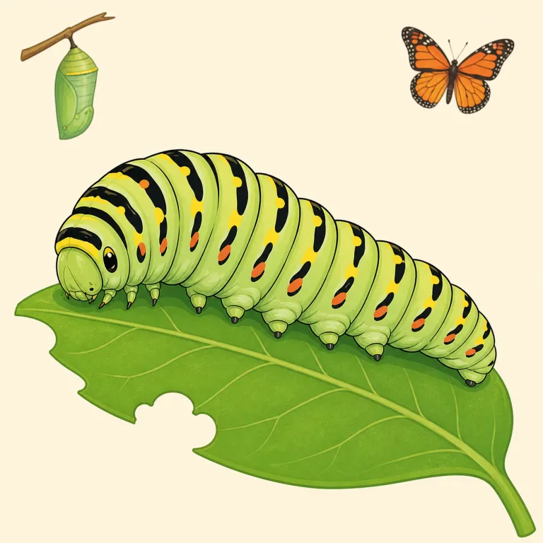 larval（幼虫の、幼生の・形容詞）の覚え方イラスト — まず名詞 larva「幼虫」を土台にし、-al が付いて「幼虫の段階に関する」という形容詞になったと押さえると覚えやすいです