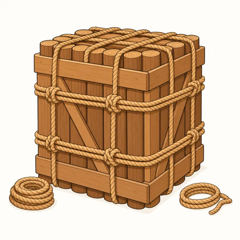 lashing（縛り付け・noun）の覚え方イラスト