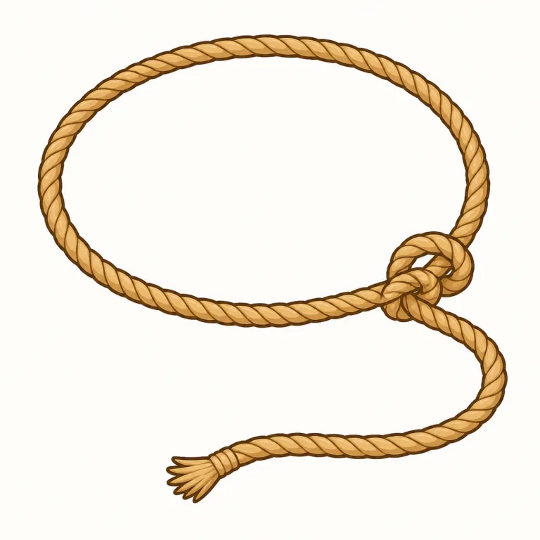 lasso（なげなわ・名詞）の覚え方イラスト — lasso は西部劇や牧場で、カウボーイがロープを回して牛や馬に輪をかける場面ごと覚えると残りやすい