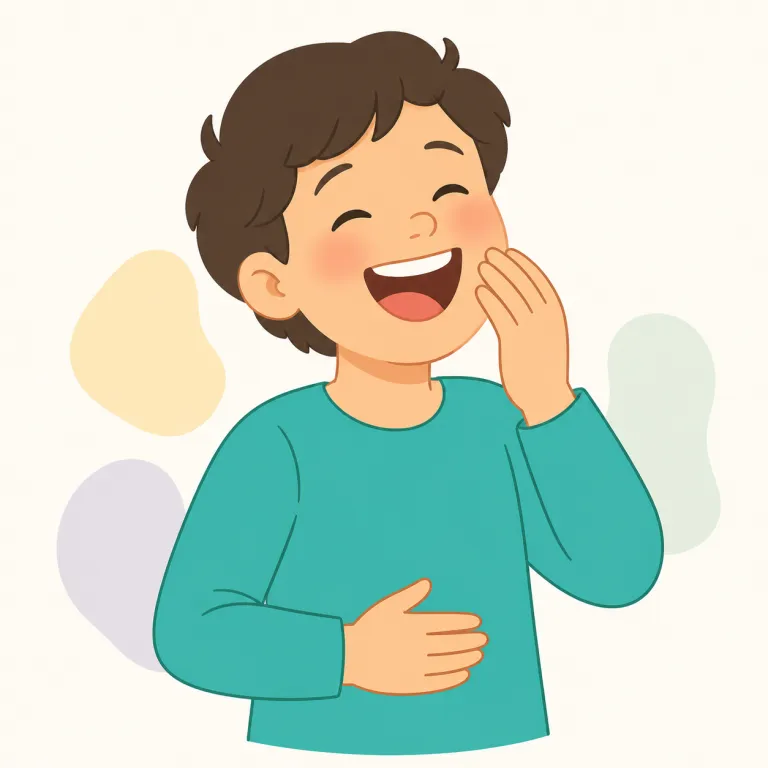 laughingの覚え方イラスト