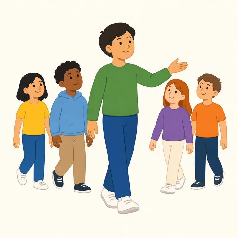 leader（リーダー・名詞）の覚え方イラスト — lead を知っていれば leader は「導く人」と自然に取れる