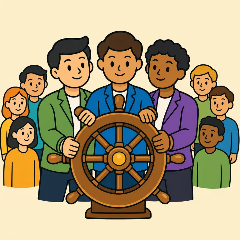 leadership（指導部・noun）の覚え方イラスト