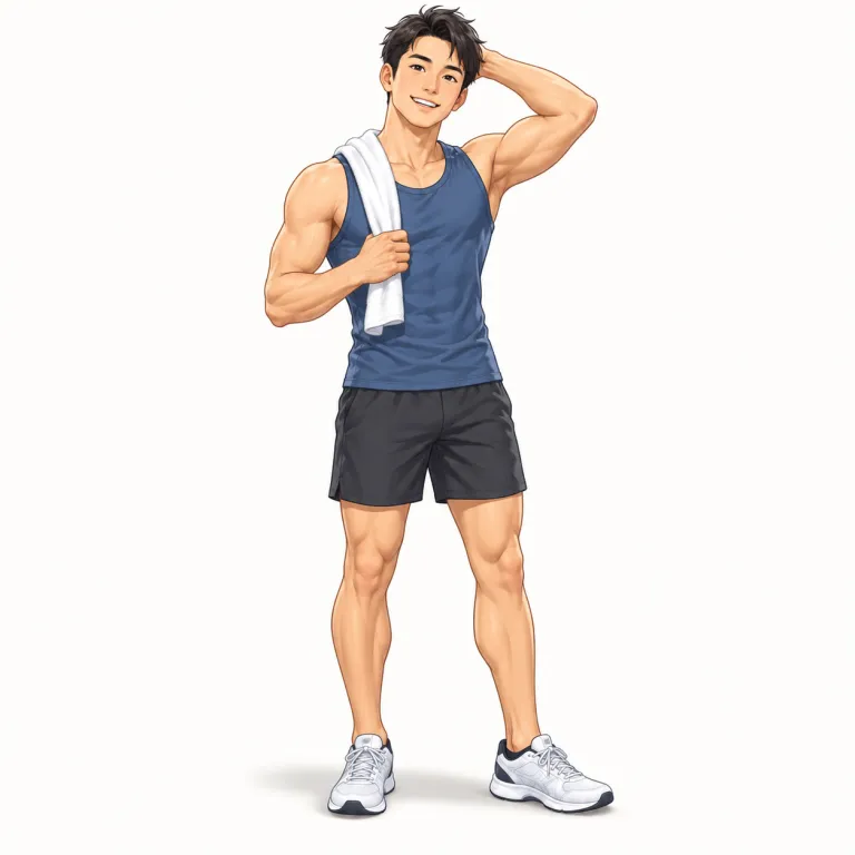 lean（引き締まった・adjective）の覚え方イラスト
