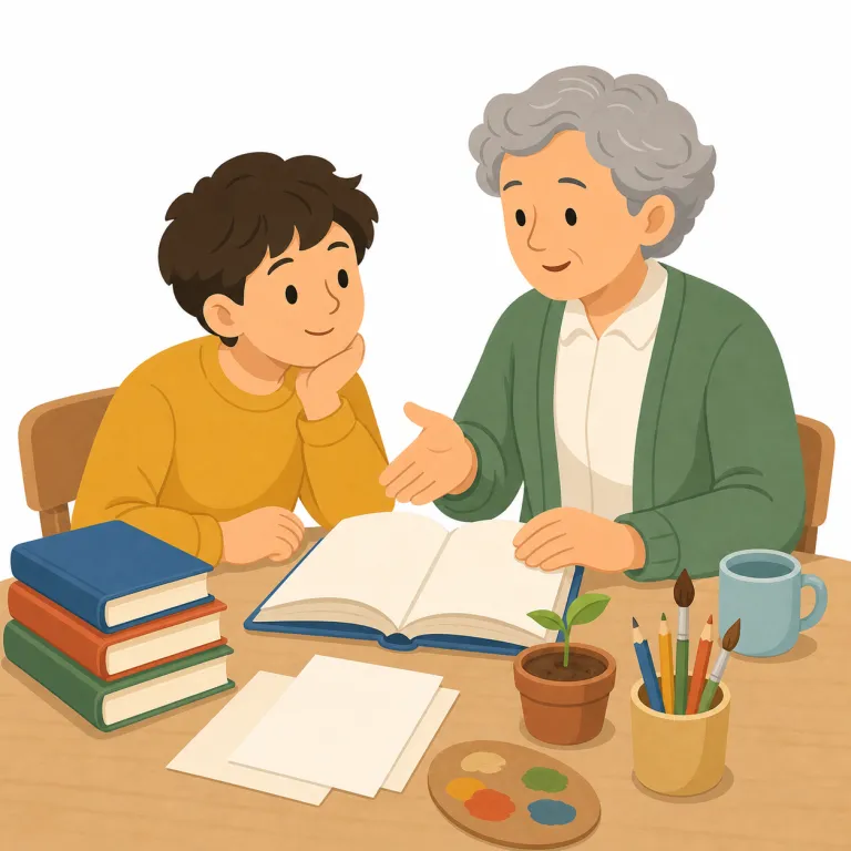 learn a lot from（～から多く学ぶ・句動詞）の覚え方イラスト — まず `learn from` をひとかたまりで覚えると定着しやすいです
