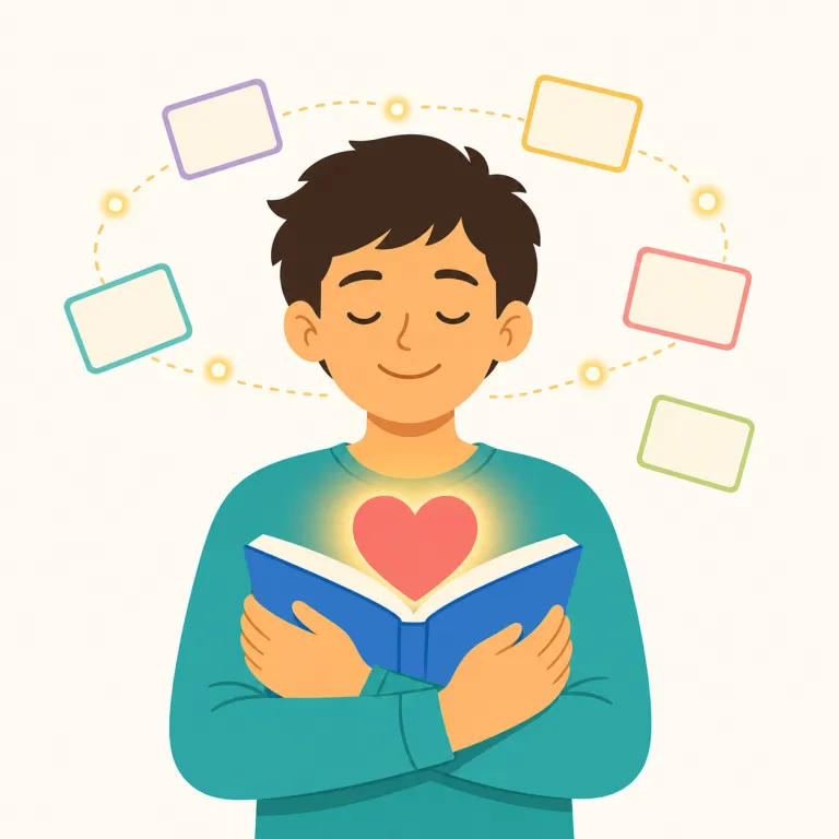 learn by heart（暗記する・イディオム）の覚え方イラスト — heart を「感情」よりも「いちばん深く刻み込む場所」と捉えると覚えやすい表現です