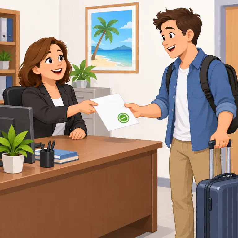 leave（休暇・noun）の覚え方イラスト