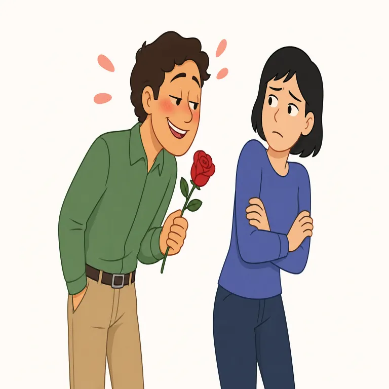 lecherous（好色な・形容詞）の覚え方イラスト — lecherous は lecher「好色家」＋ -ous「…の性質をもつ」と考えると、「好色な」と覚えやすいです