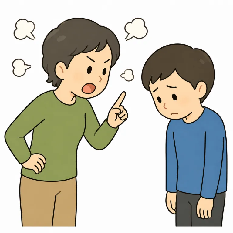 lecture（説教、小言・noun）の覚え方イラスト