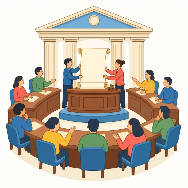 legislative（立法的な・形容詞）の覚え方イラスト — まず legal「法律の」と legislature「立法府」をセットで思い出すと、legislative は「法律そのものが合法か」ではなく「法律を作る側に関する」という…