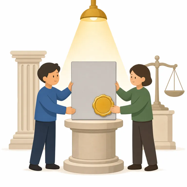 legitimation（正当化・名詞）の覚え方イラスト — まず形の中心に legitimate「正当な」と legal「合法の」を見つけると覚えやすいです