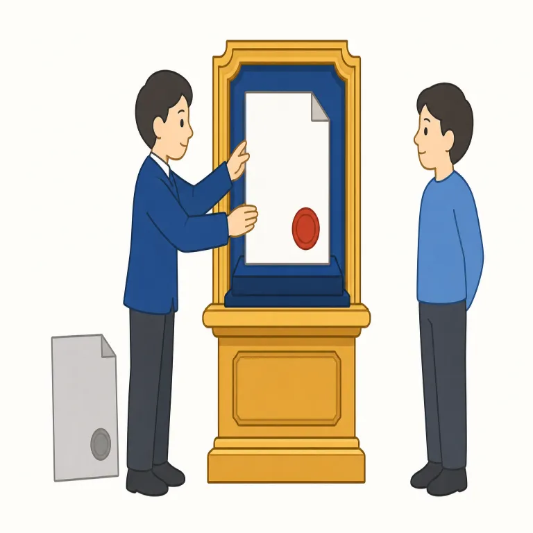 legitimize（正当化する・動詞）の覚え方イラスト — legitimate（正当な）を知っていれば、そのまま「正当な状態にする」が legitimize