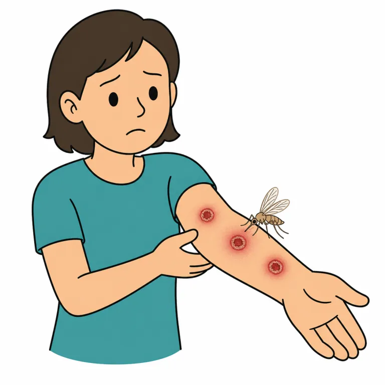 leishmaniasis（リーシュマニア症・noun）の覚え方イラスト