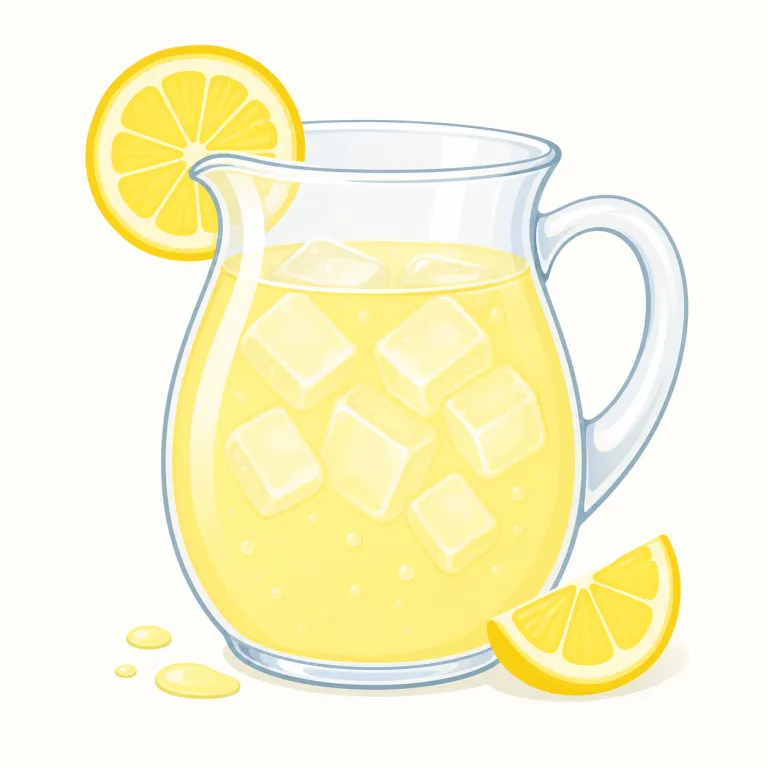 lemonade（レモネード・名詞）の覚え方イラスト
