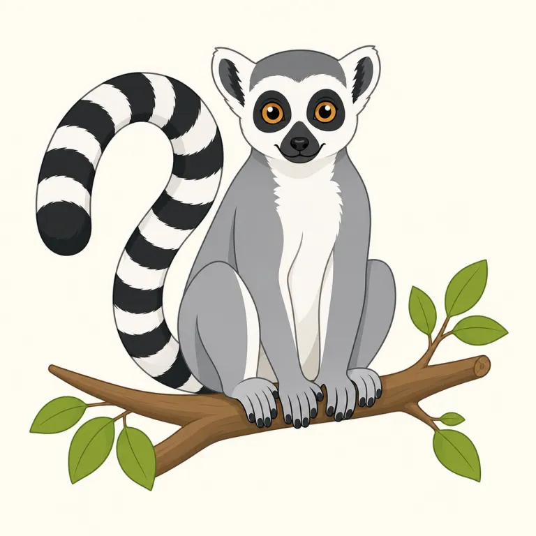lemur（キツネザル・名詞）の覚え方イラスト — lemur はまず「珍しい動物名」として、意味要素を束ねて覚えるのが近道です