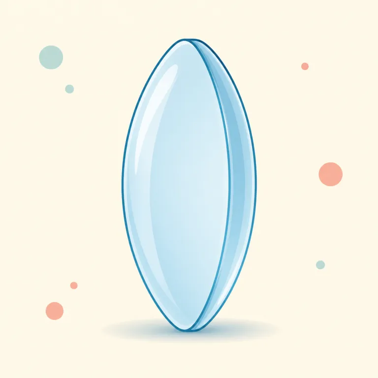 lenticular（レンズ状の・形容詞）の覚え方イラスト — lens を知っていれば、その“形”を表す形容詞だとつなげやすい語