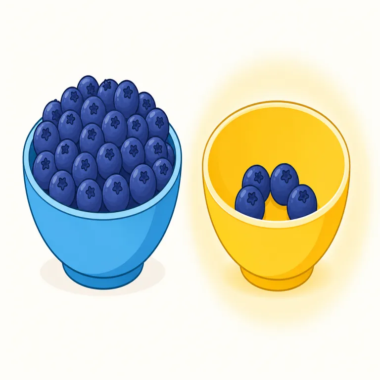 less の意味を表すイラスト