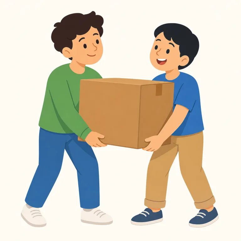 let me help you（手伝います・イディオム）の覚え方イラスト — let は「許す」、me は「私に」、help you は「あなたを助ける」