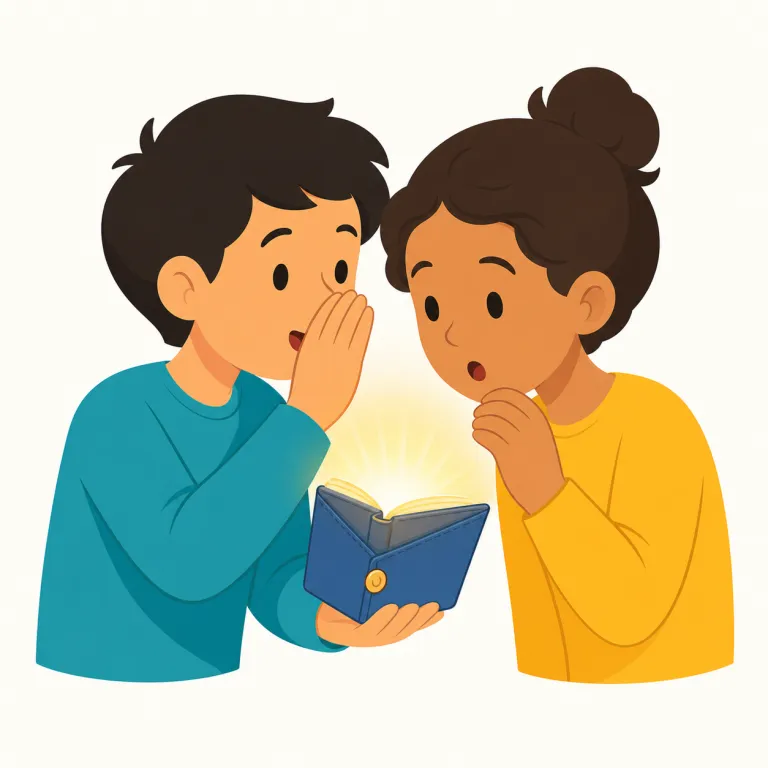 let on（明かす・句動詞）の覚え方イラスト — let on は「隠していた秘密や本音を外に出してしまう」と考えると覚えやすい句動詞です