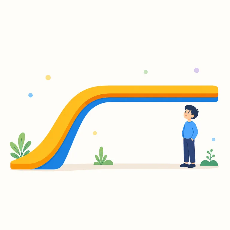 level off（横ばいになる・句動詞）の覚え方イラスト — level は「水平な、同じ高さの」というイメージです