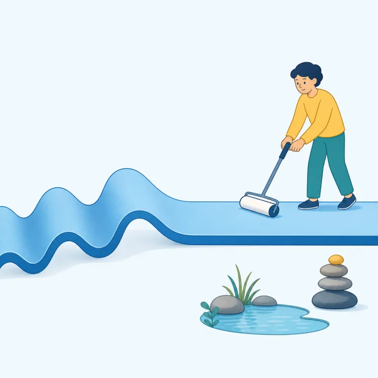 level out（横ばいになる、安定する、水平にする・句動詞）の覚え方イラスト — 知っている語の組み合わせで覚えると定着しやすい