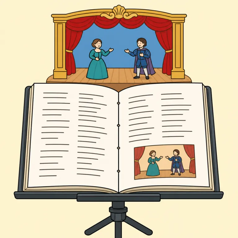 libretto（リブレット・noun）の覚え方イラスト
