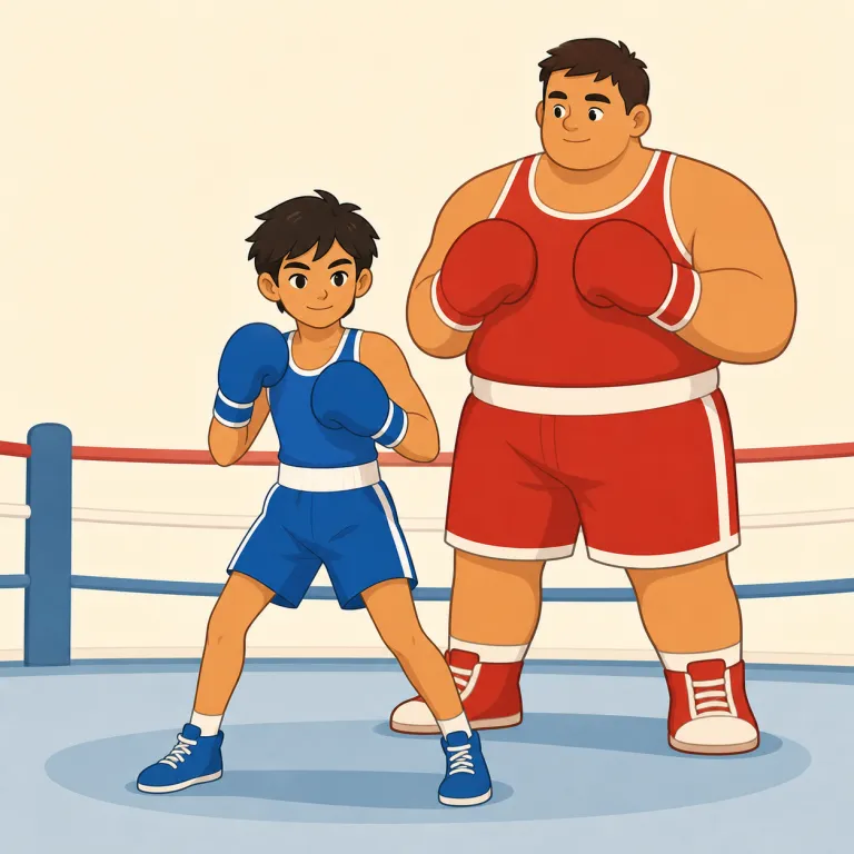 lightweight（軽量級の選手、取るに足らない人・noun）の覚え方イラスト